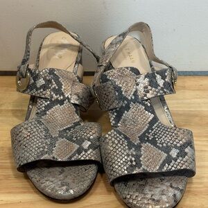 Cole Haan Women's Sandals - Snakeskin Tan and Black